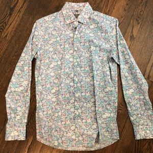 VINTAGE Grand Frank SLIM floral dress shirt 🌸
